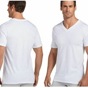 New Jockey Men's 4-Pack V- Neck T-shirt